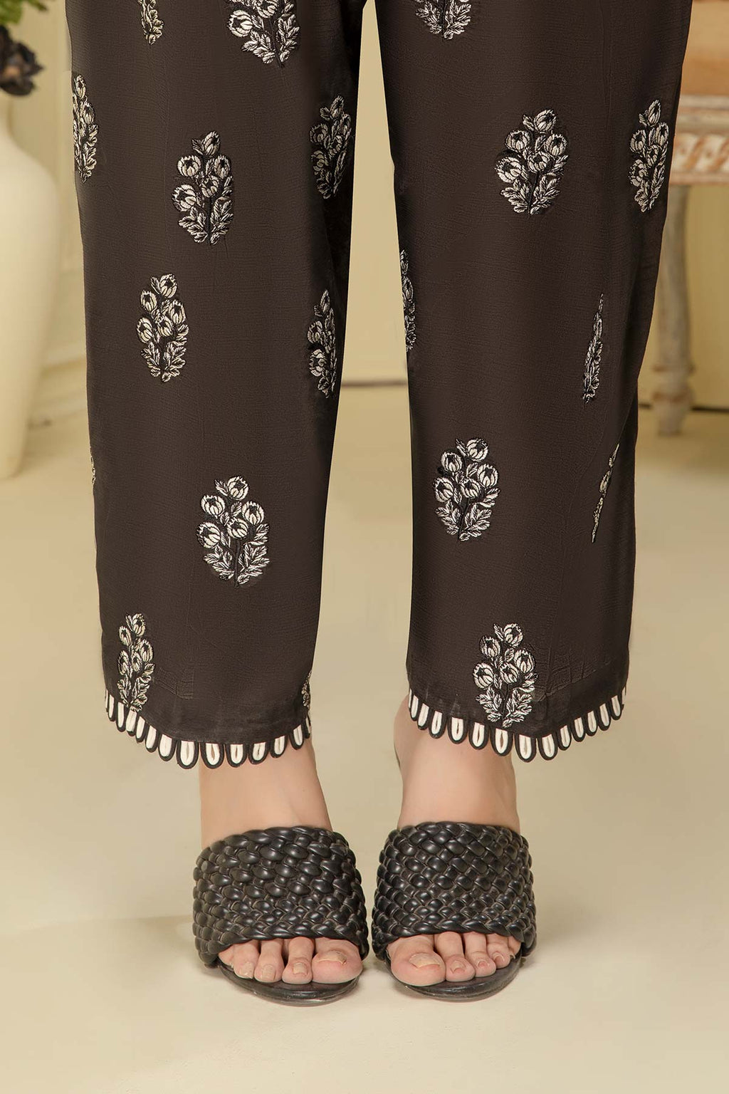 Embroidered Raw Silk CHT22-06