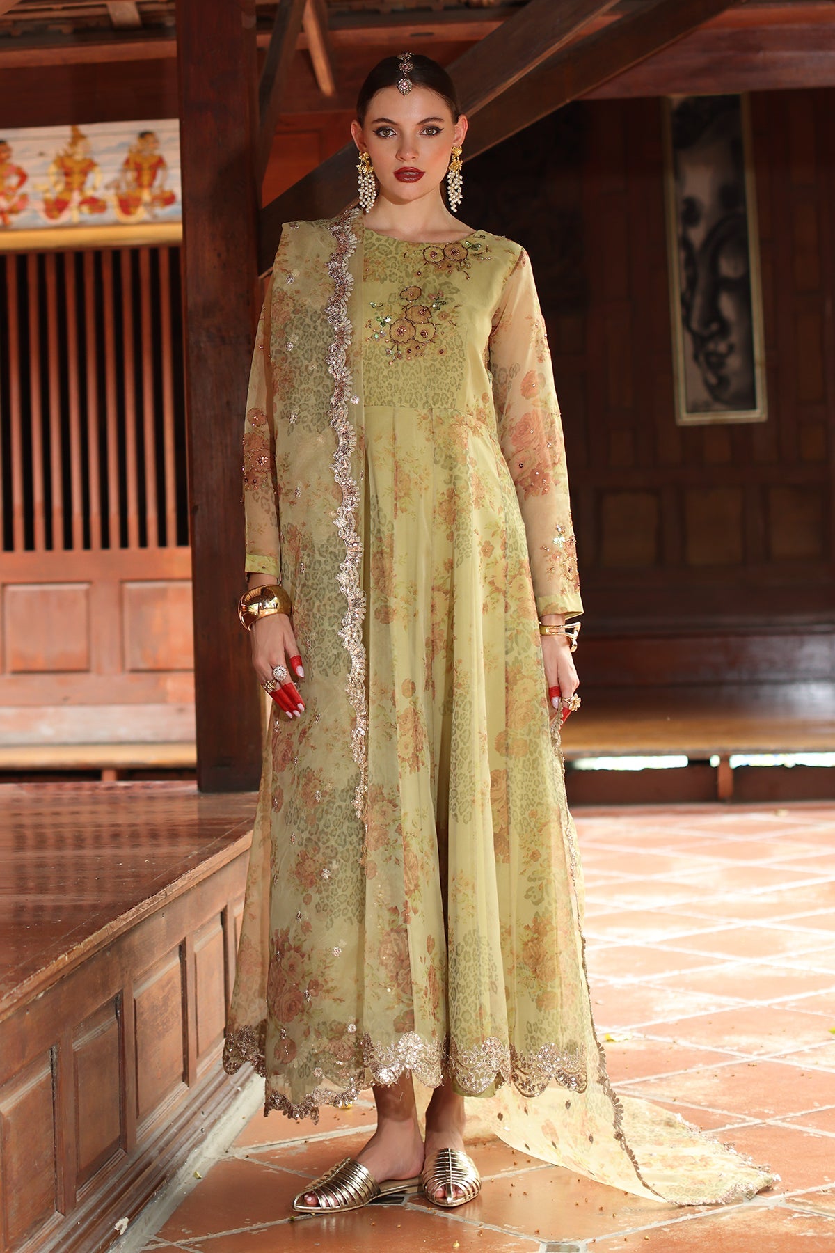3-PC Embroidered Organza Suit CMA-5-50