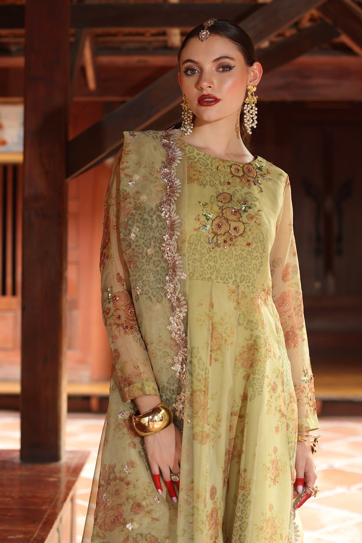3-PC Embroidered Organza Suit CMA-5-50