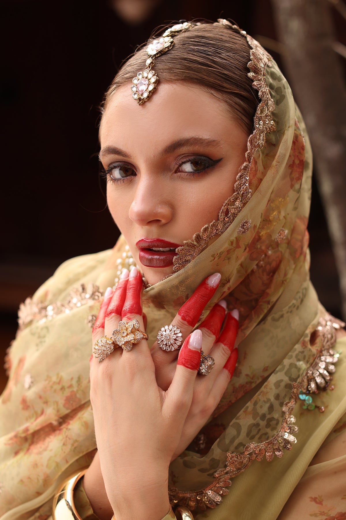 3-PC Embroidered Organza Suit CMA-5-50