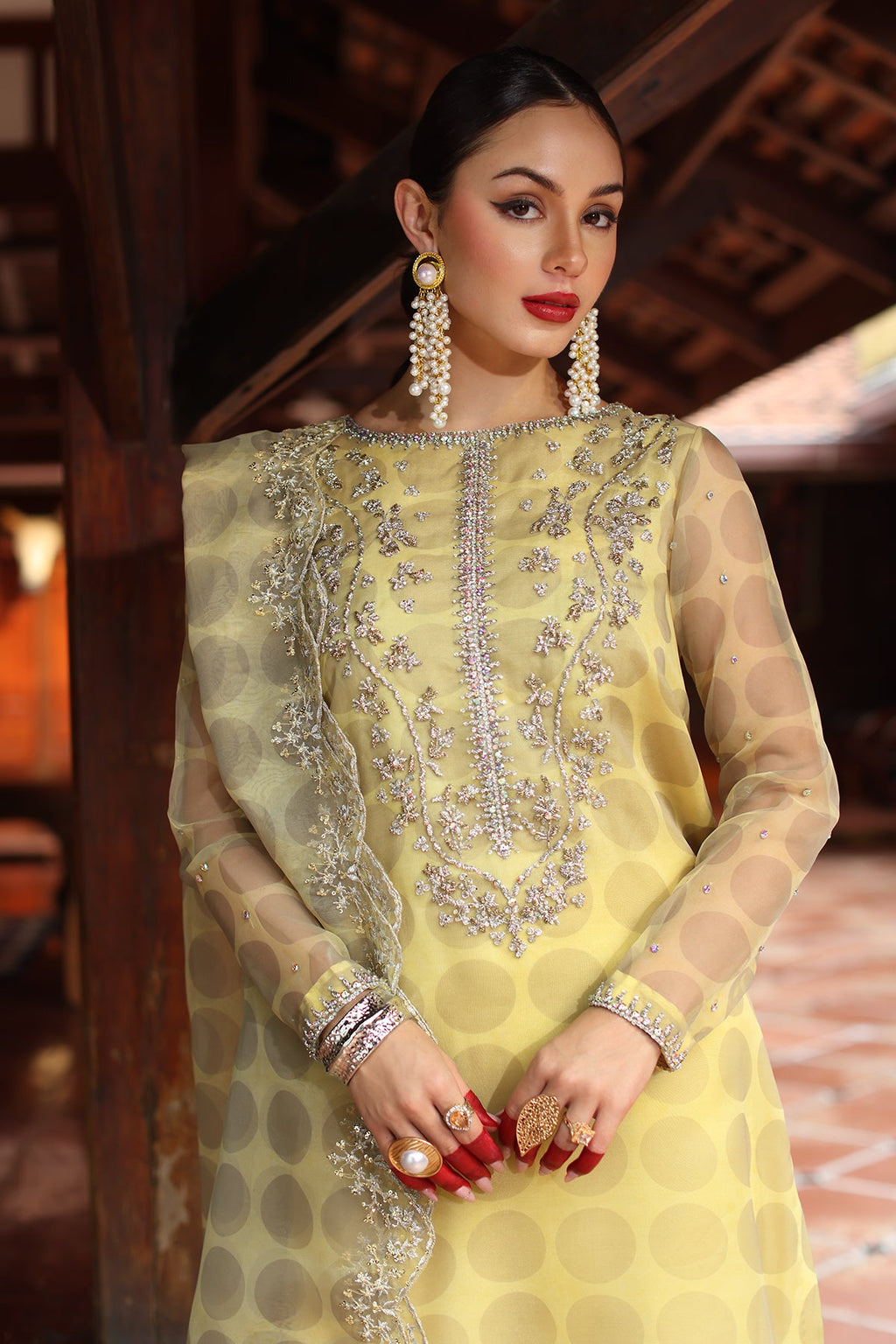 3-PC Embroidered Organza Suit CMA-5-036