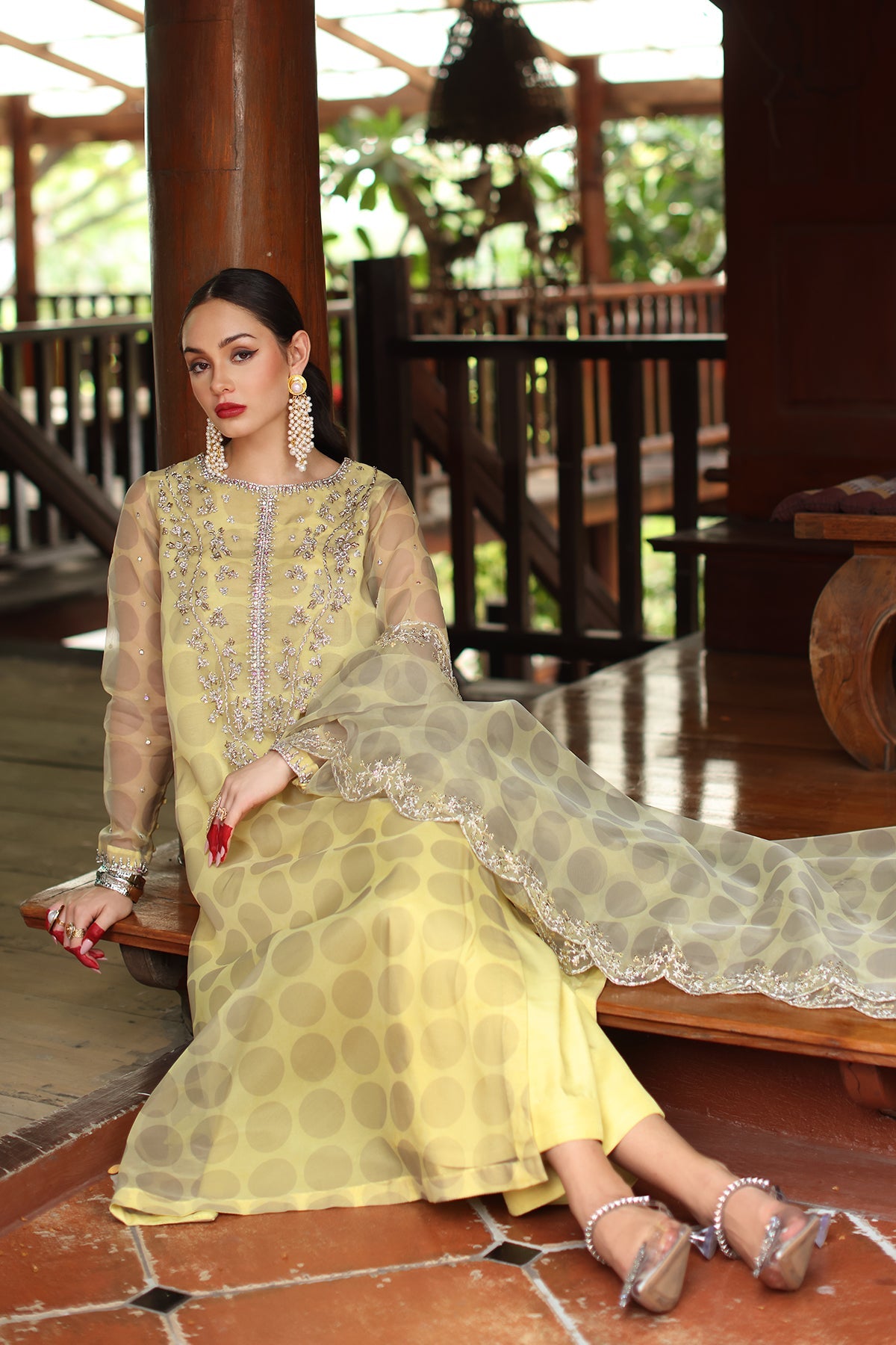 3-PC Embroidered Organza Suit CMA-5-036