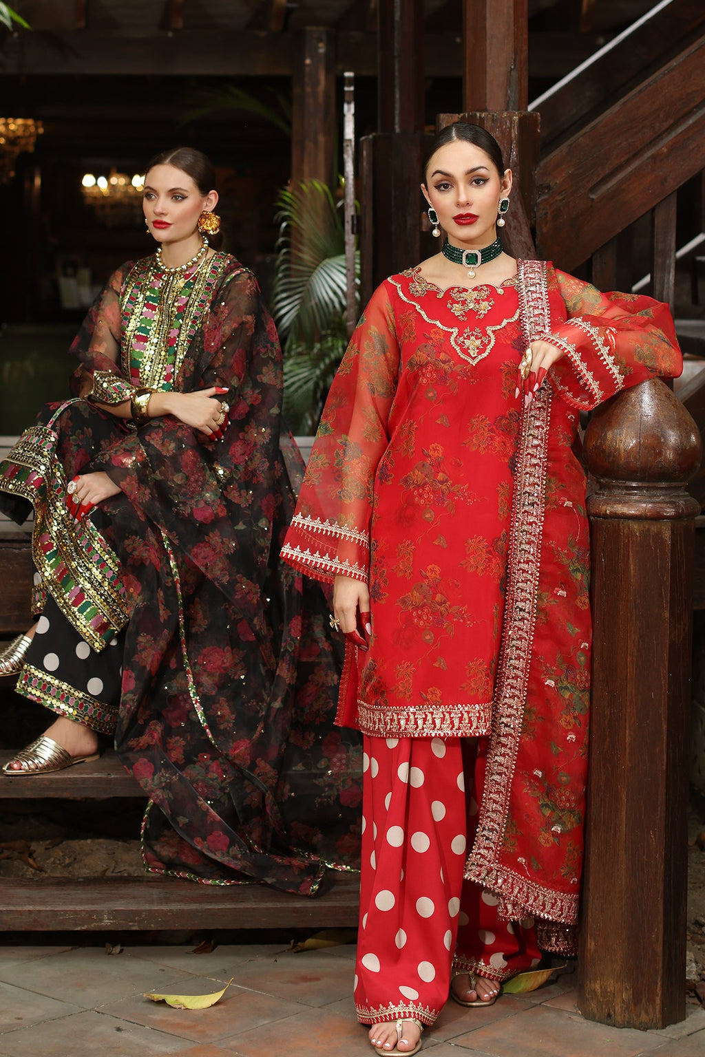 3-PC Embroidered Organza Suit CMA-5-37