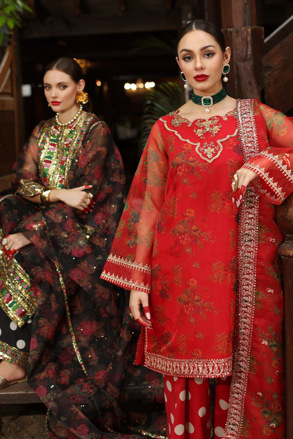 3-PC Embroidered Organza Suit CMA-5-37