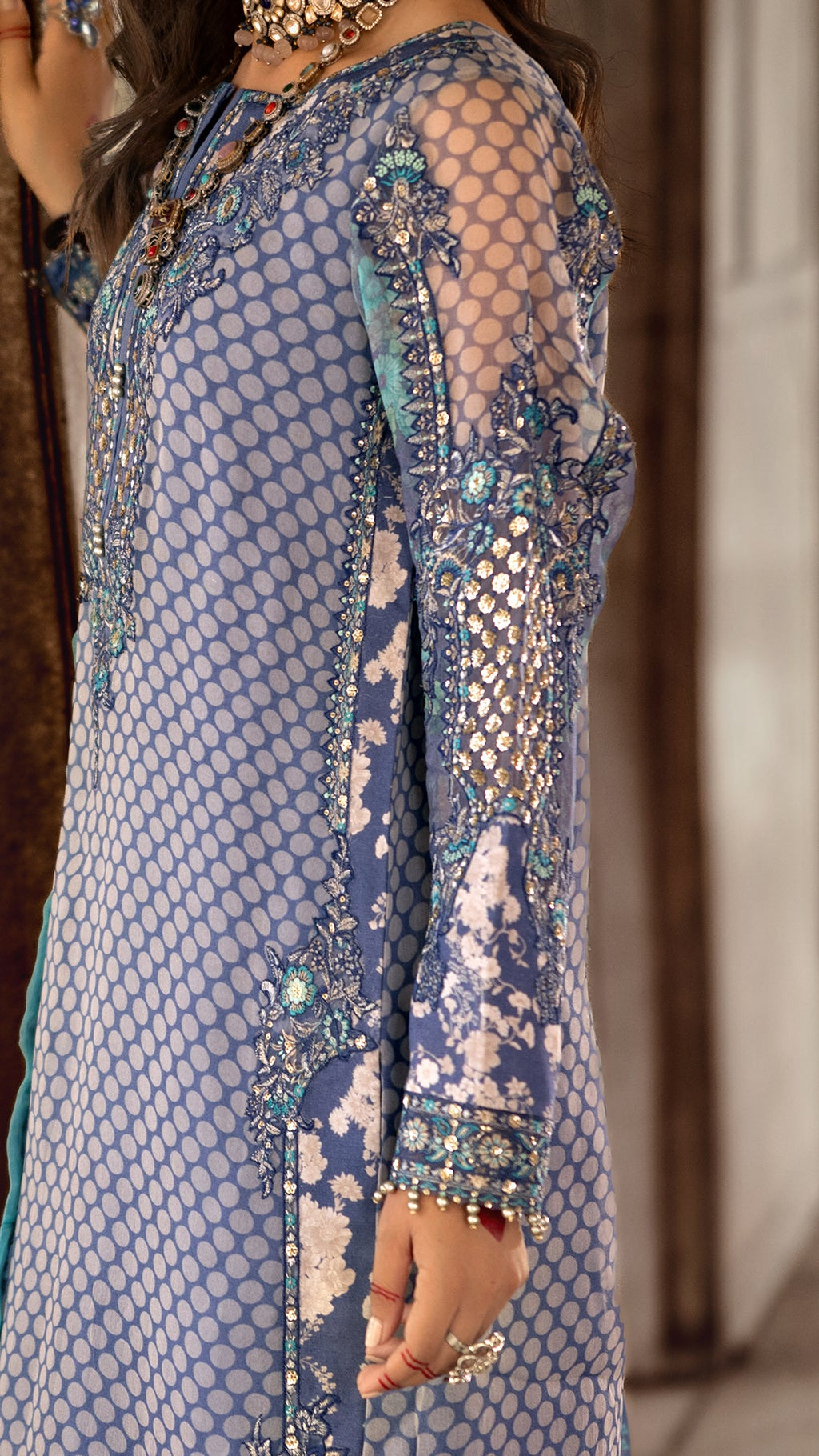 3-PC Unstitched Luxury Chiffon Collection VSL25-07