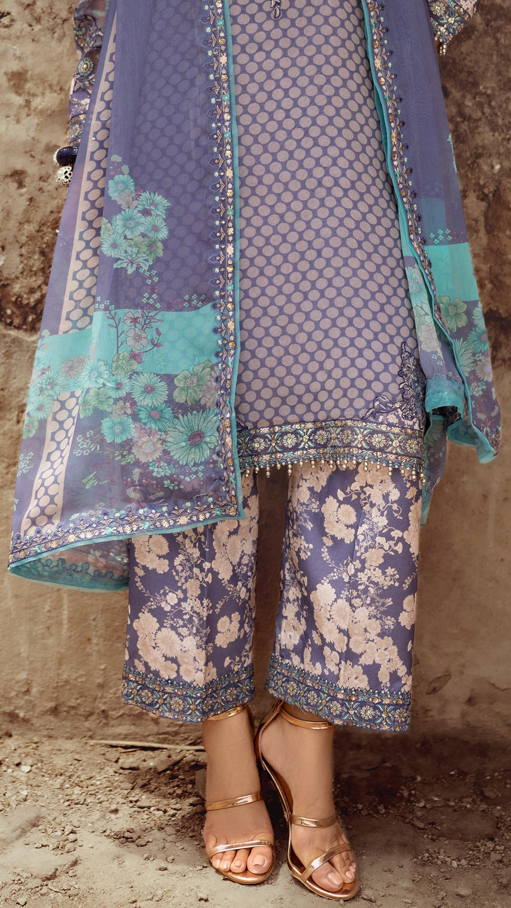 3-PC Unstitched Luxury Chiffon Collection VSL25-07