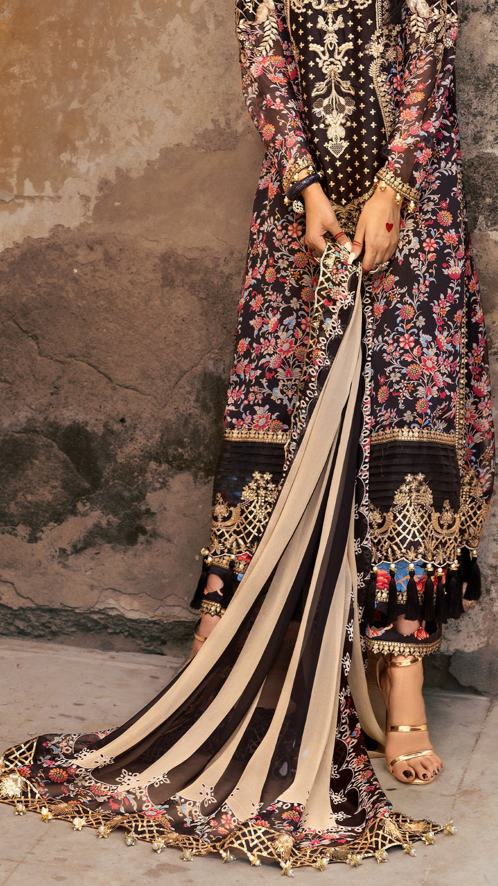 3-PC Unstitched Luxury Chiffon Collection VSL25-09