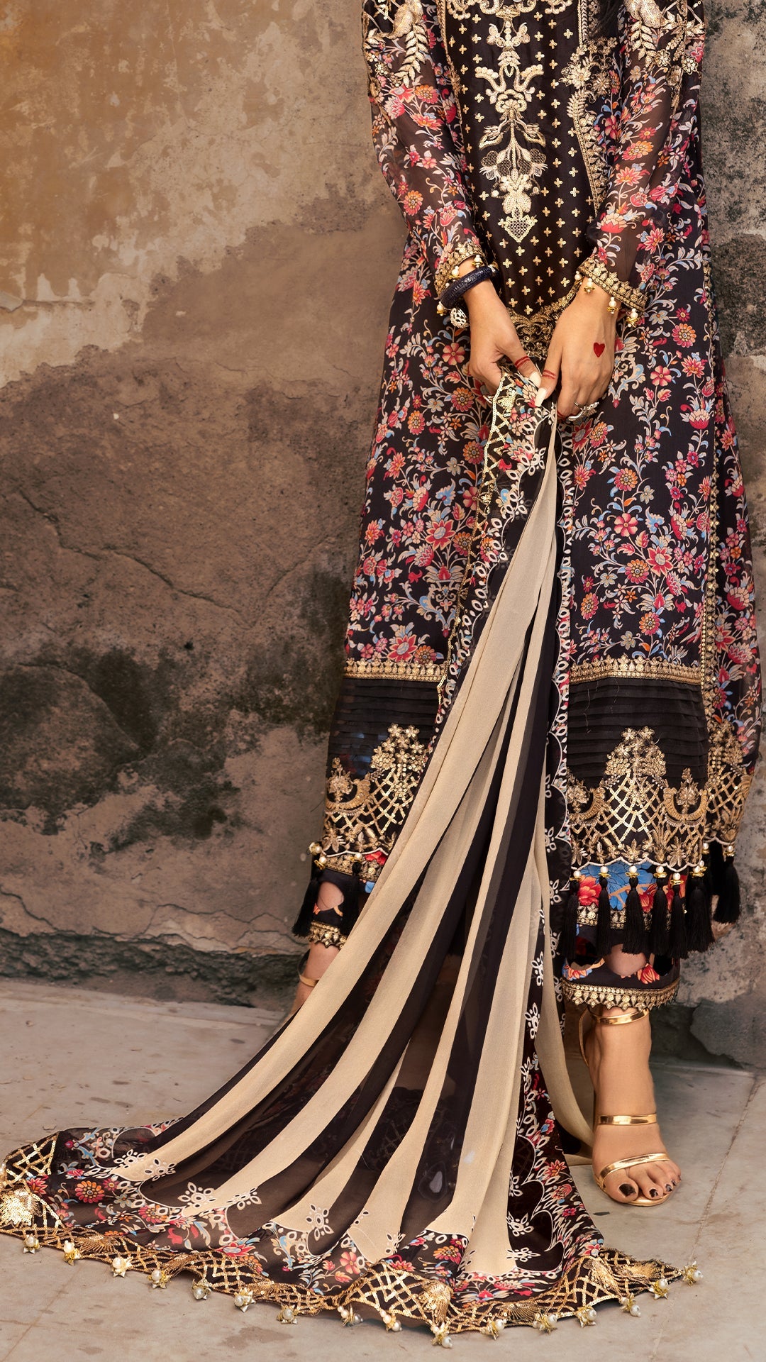 3-PC Unstitched Luxury Chiffon Collection VSL25-09