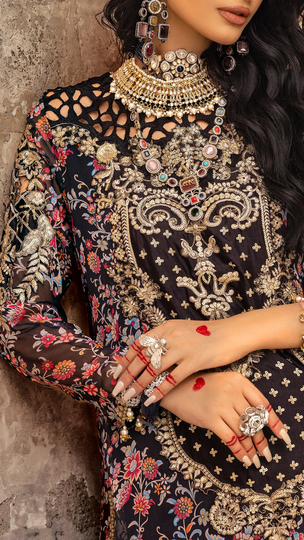 3-PC Unstitched Luxury Chiffon Collection VSL25-09