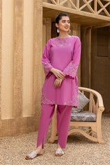 2 Pc Embroidered Lawn Shirt With Tulip Shalwar CTA22-06