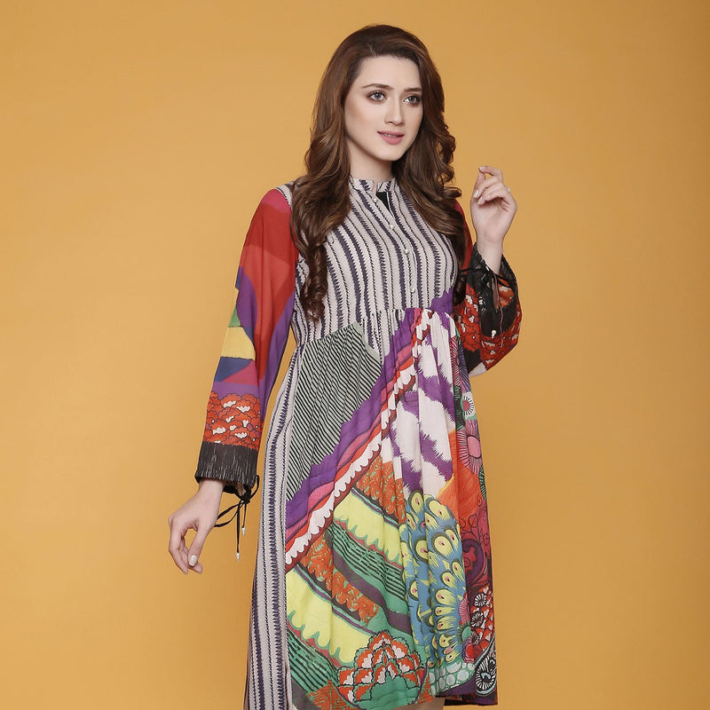 1-Pc Digital Printed Lawn Shirt SP18-52