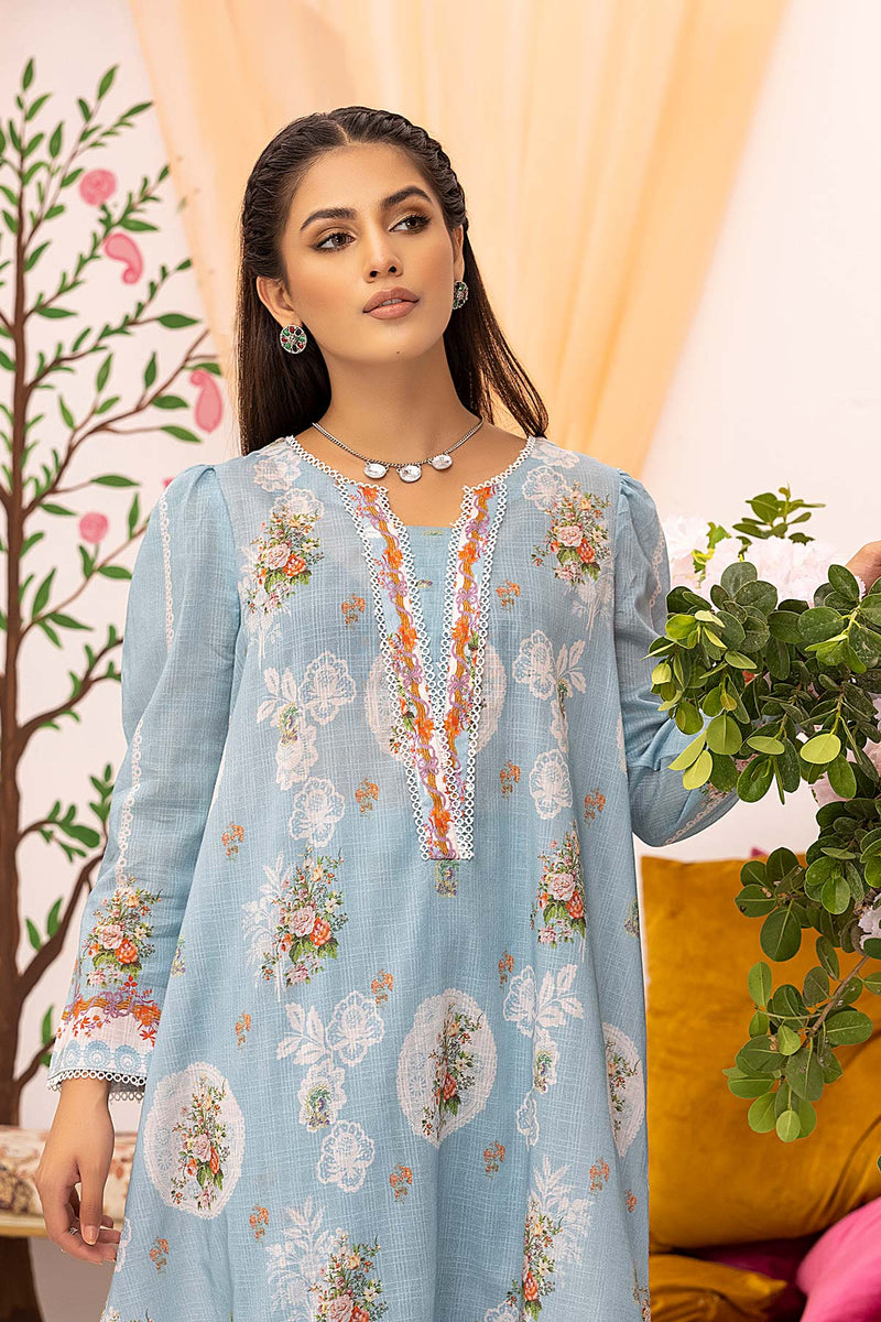 2 Pc Digital Printed Lawn Shirt With Cotton Tulip Sahlwar  CPM22-57