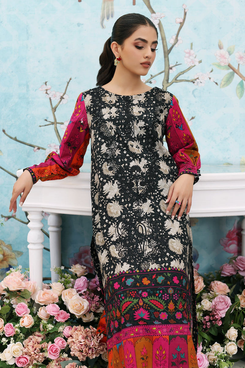 2-Pc Embroidered Khaddar Shirt with Khaddar Trouser BLW3-07