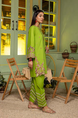 2 Pc Embroidered Lawn Shirt with Cotton Shalwar CTA22-05