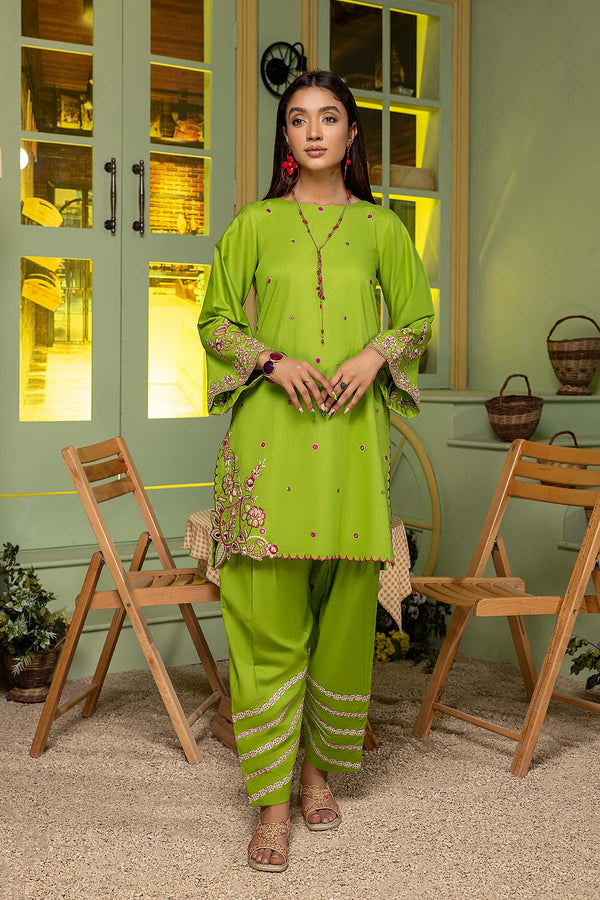 2 Pc Embroidered Lawn Shirt with Cotton Shalwar CTA22-05