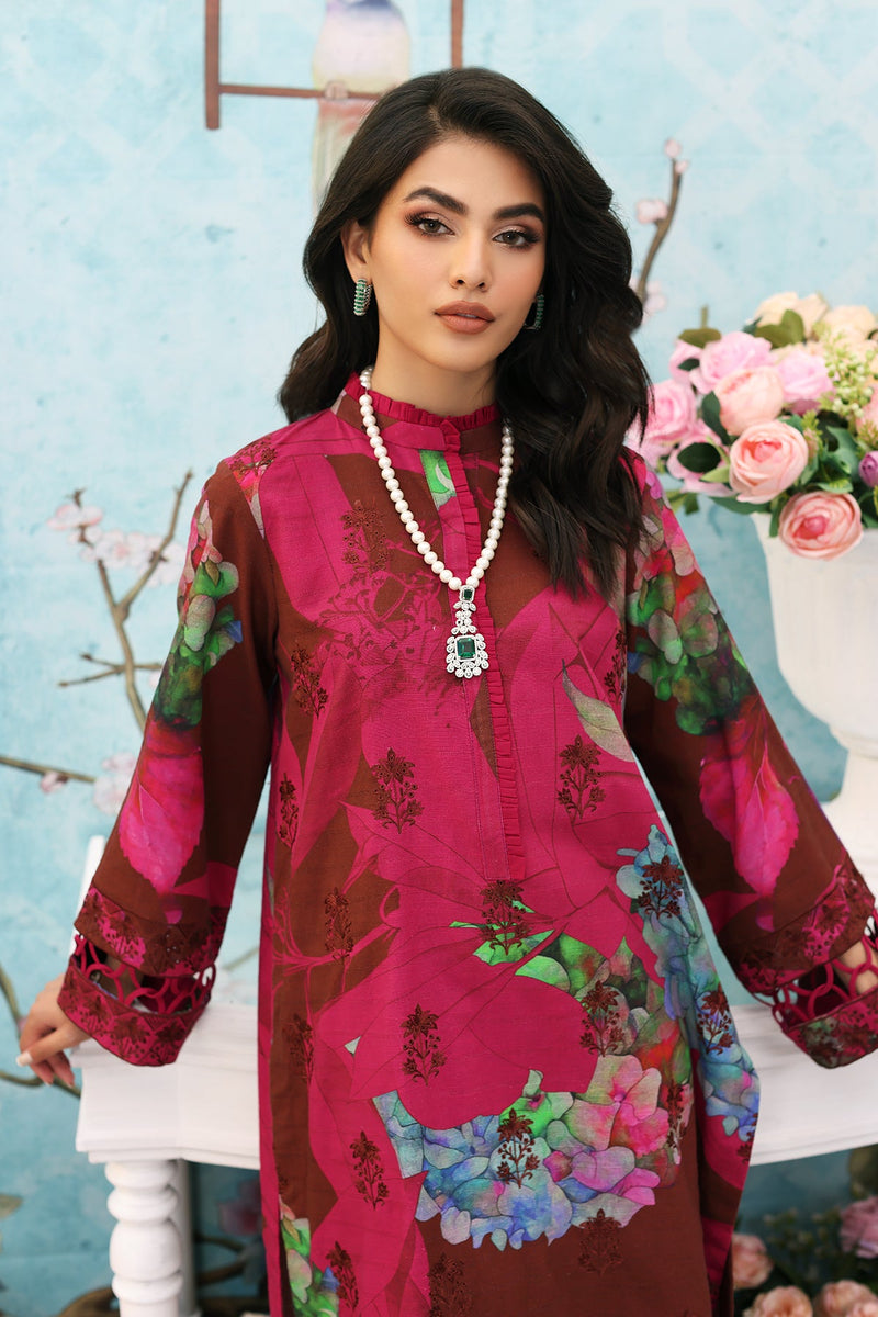 2-Pc Embroidered Khaddar Shirt with Khaddar Trouser BLW3-03