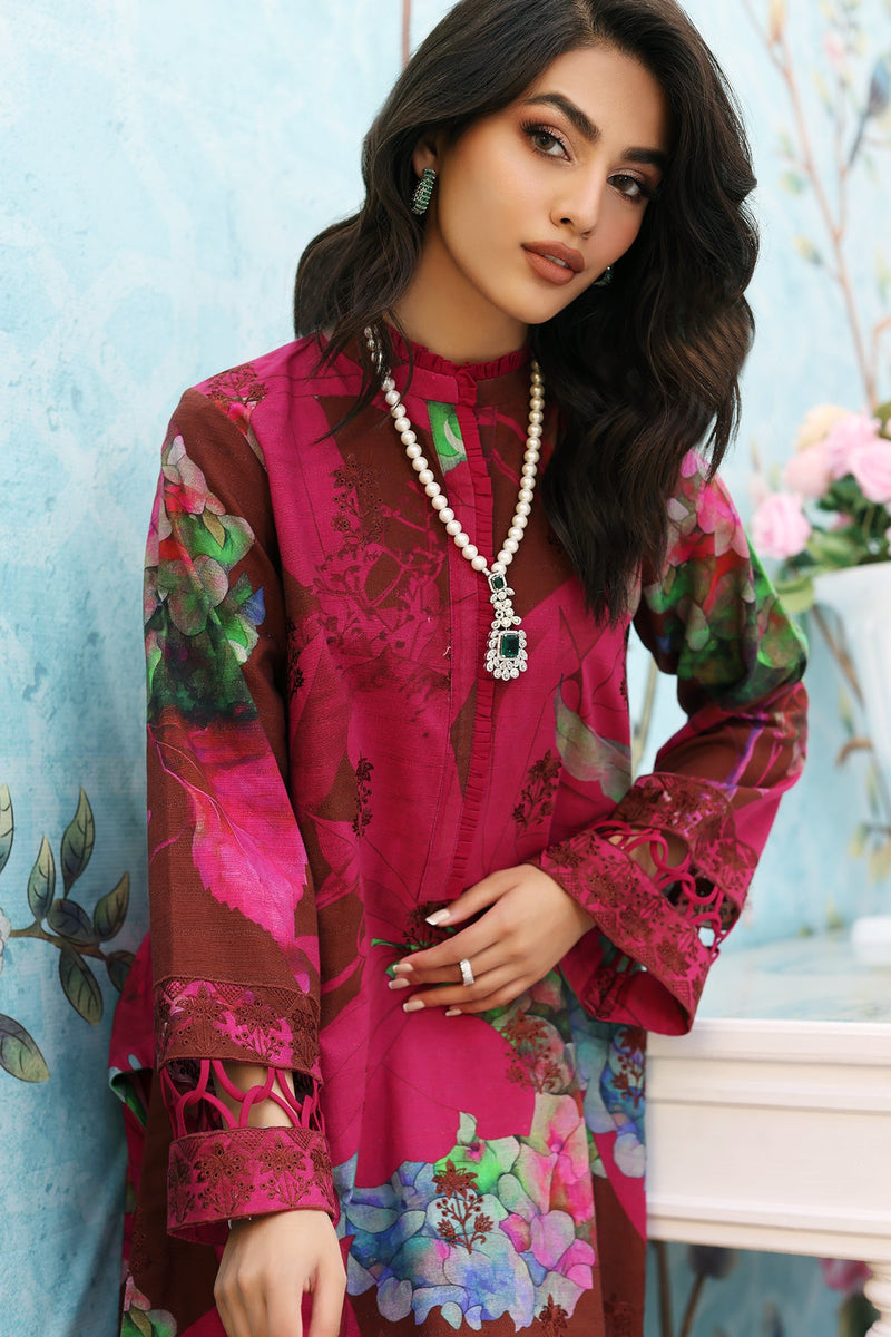 2-Pc Embroidered Khaddar Shirt with Khaddar Trouser BLW3-03