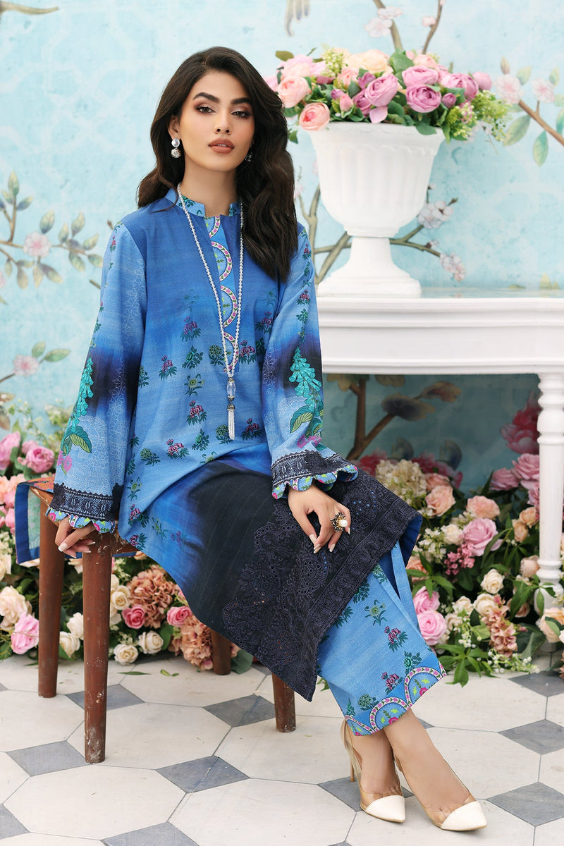 2-Pc Embroidered Khaddar Shirt with Khaddar Trouser BLW3-05