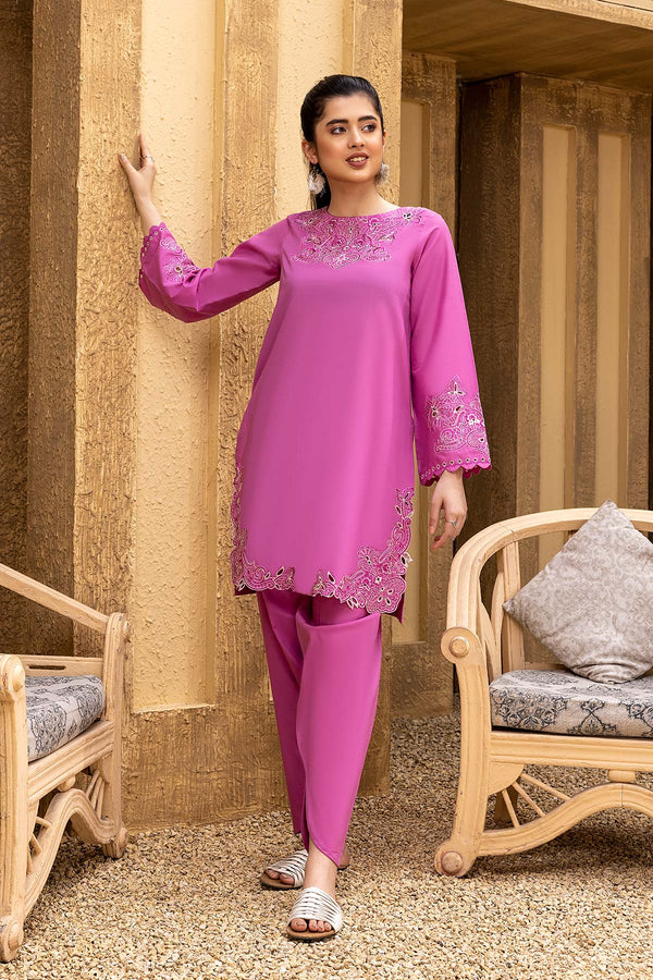 2 Pc Embroidered Lawn Shirt With Tulip Shalwar CTA22-06