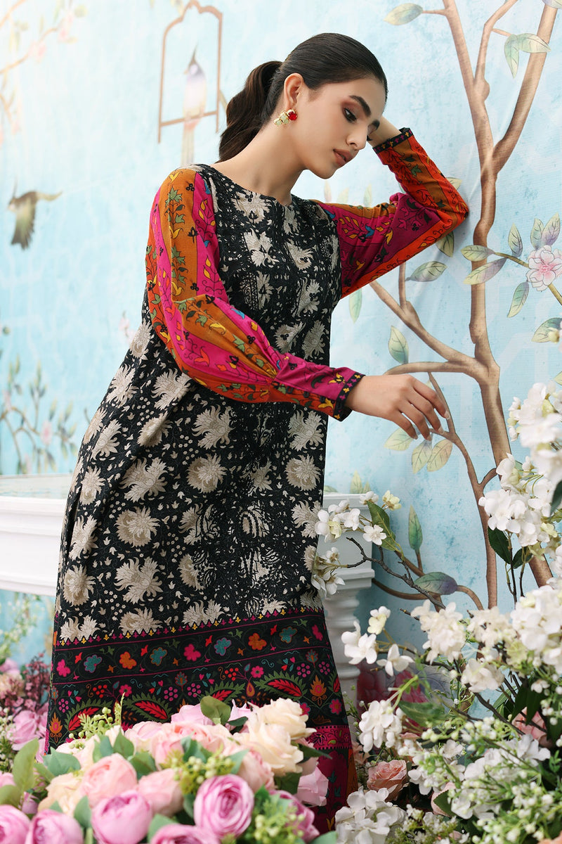 2-Pc Embroidered Khaddar Shirt with Khaddar Trouser BLW3-07