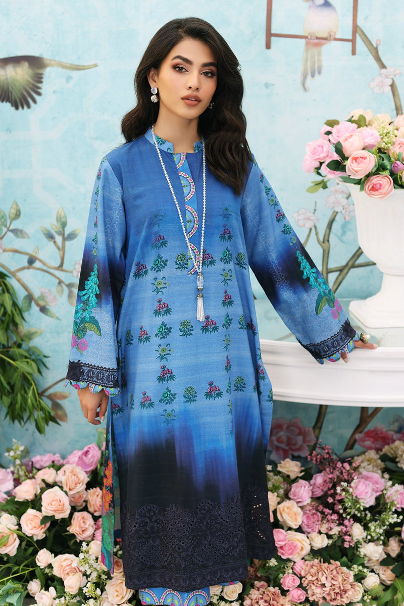 2-Pc Embroidered Khaddar Shirt with Khaddar Trouser BLW3-05