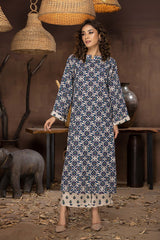 2-Pc Printed Khadder Long Shirt With Printed Khadder Qlot Touser CPM22-124