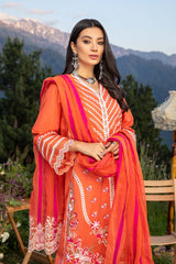 3-PC Embroidered Lawn Shirt with Organza Embroidered Dupatta CNP22-128