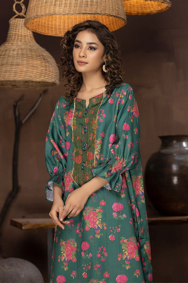 2-PC Printed Silk Shirt with Qlot Trouser CPM22-116 A