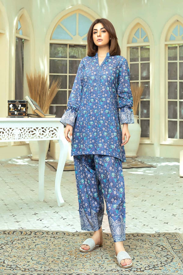 2 Pc Digital Printed Lawn CPM22-49