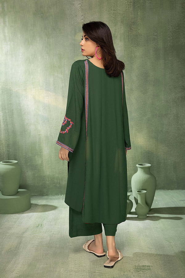 2-PC Embroidered Khaddar Shirt with Qlot Trouser CNP22-02-S