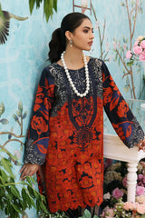 2-Pc Embroidered Khaddar Shirt with Khaddar Trouser BLW3-2B