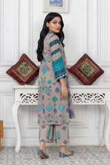 2 Pc Digital Printed Lawn Shirt With Digital Straight Trouser CPM22-75