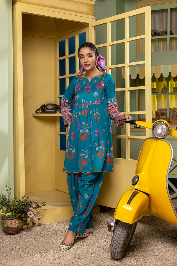 2 Pc Printed Lawn Shirt with Shalwar CPM22-05