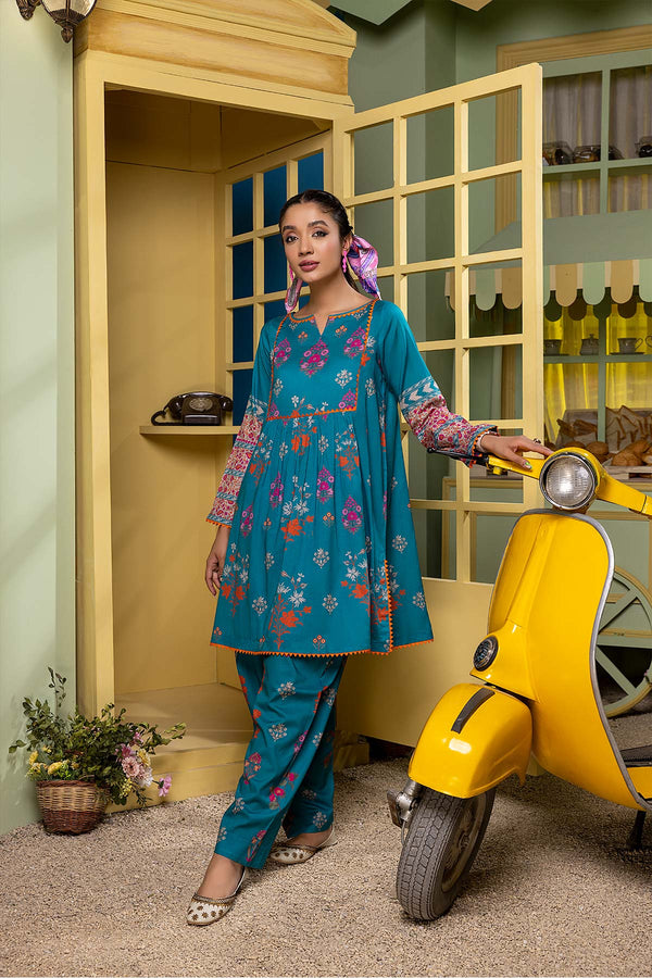 2 Pc Printed Lawn Shirt with Shalwar CPM22-05